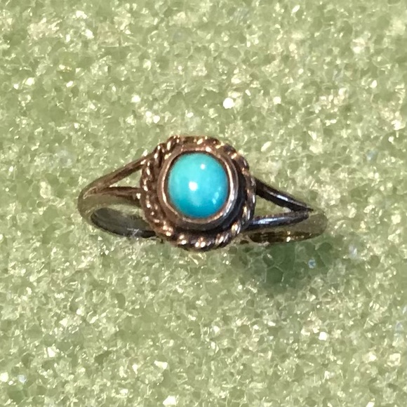 Jewelry Silver And Turquoise Pinky Ring Poshmark